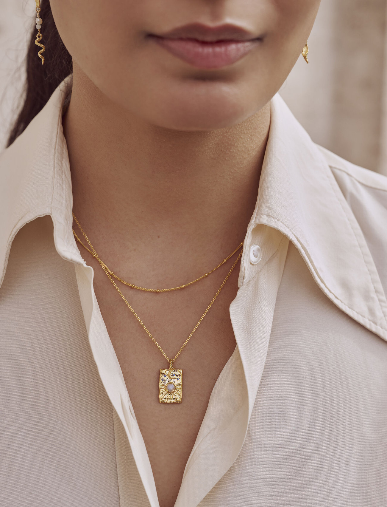 Maanesten Aylin Necklace, One Size, Gold, Halskæder > Smukke Halskæder, Dame