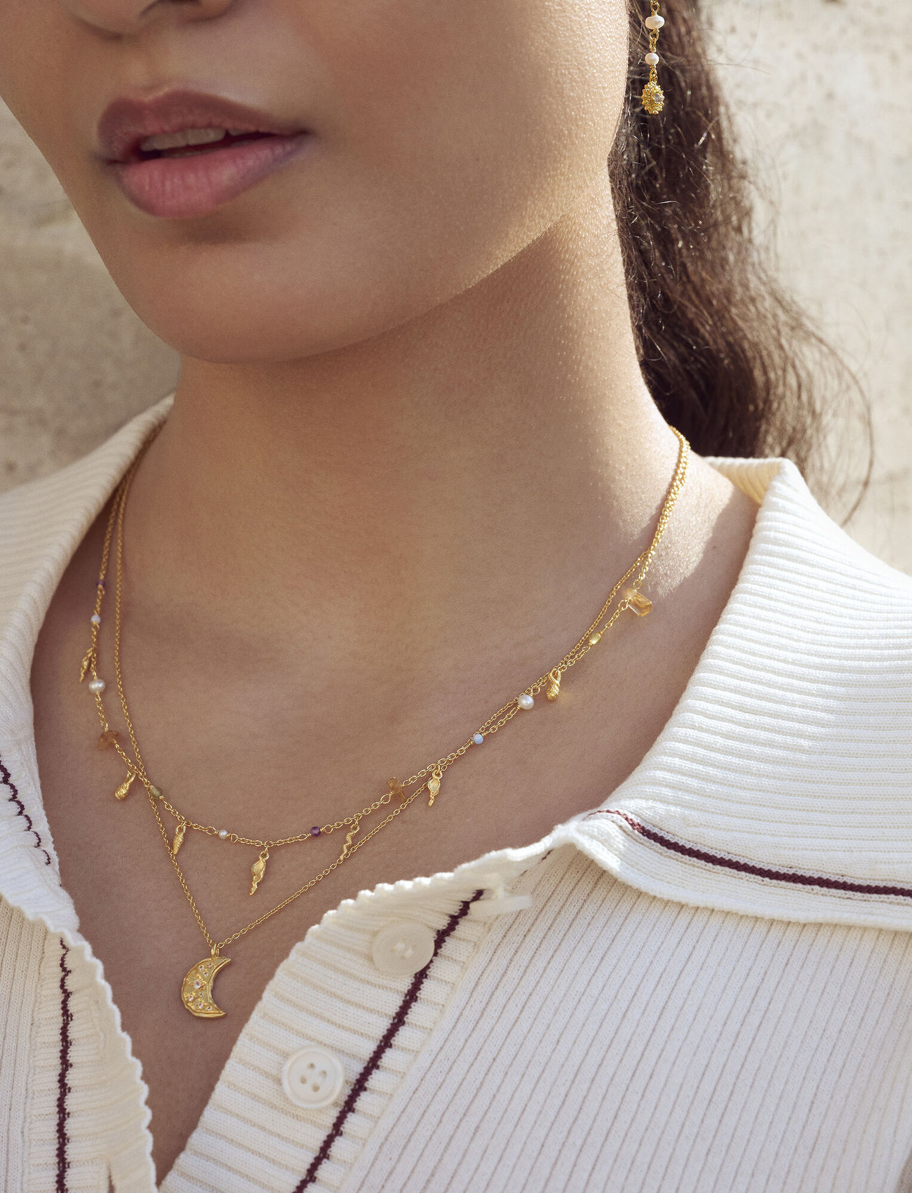 Maanesten Toutsi Necklace, One Size x 45, Gold, Halskæder > Smukke Halskæder, Dame