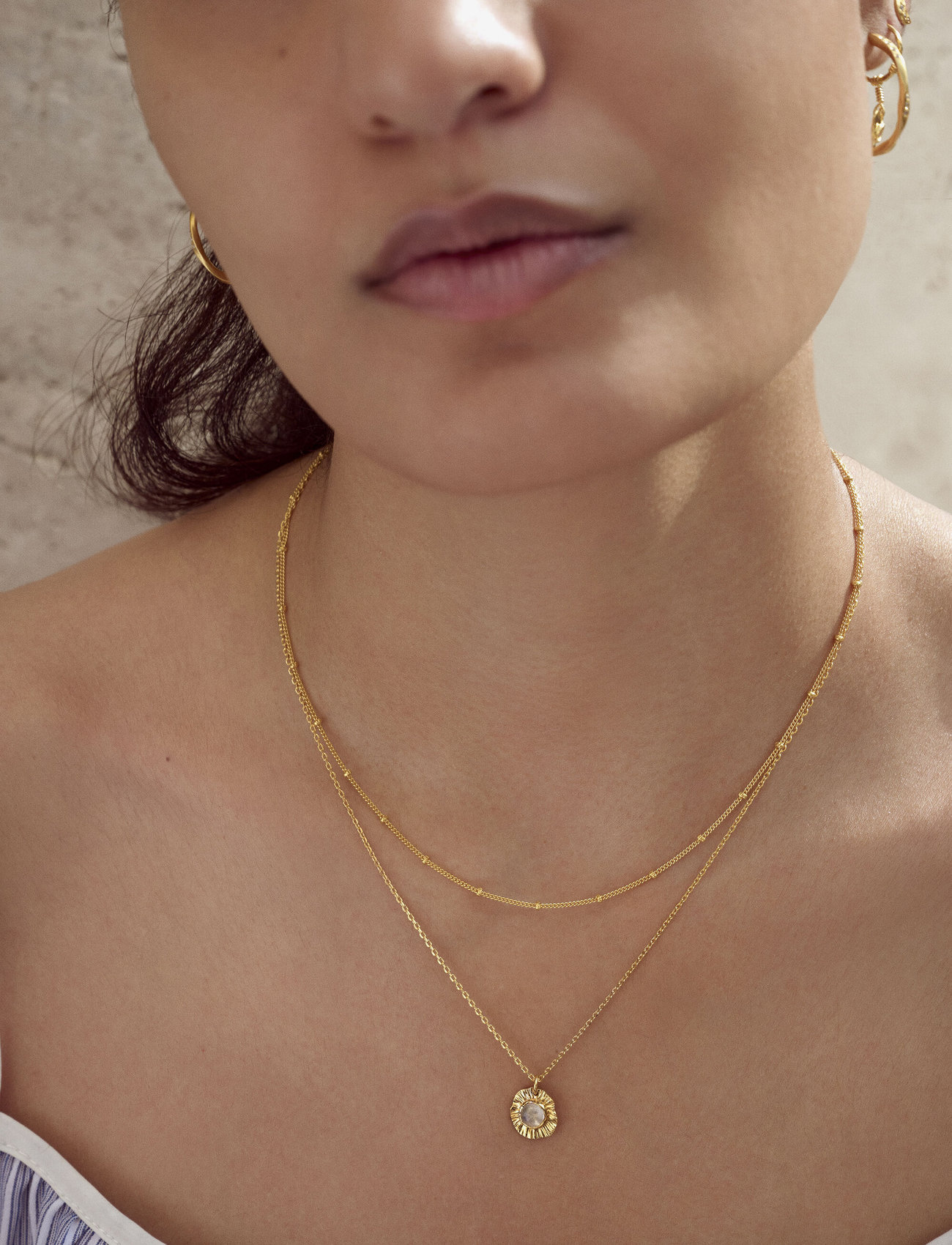 Maanesten Astra Necklace, One Size, Gold, Halskæder > Smukke Halskæder, Dame