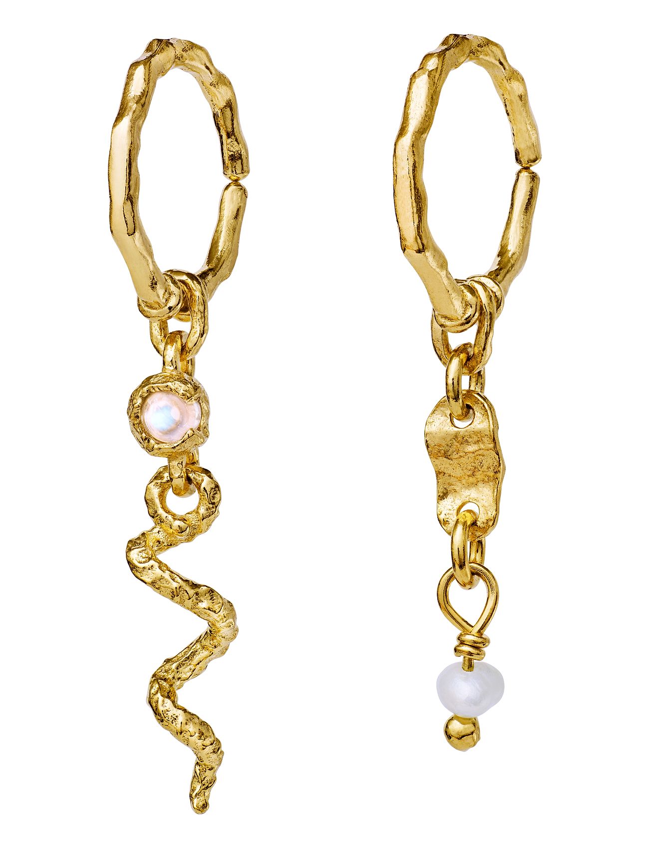 Maanesten Evelyn Earrings, One Size, Gold, Øreringe > Øreringe Med Vedhæng, Dame