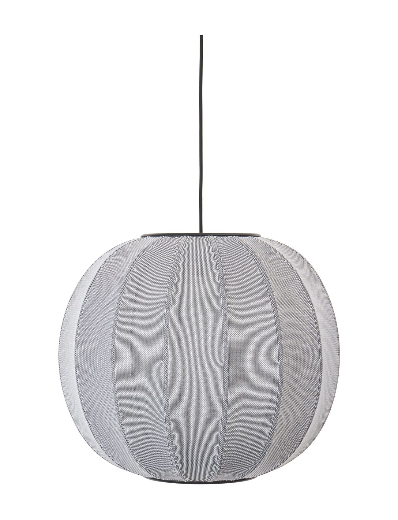 Knit-Wit 45 Round Pendant Home Lighting Lamps Ceiling Lamps Pendant Lamps Grey Made By Hand