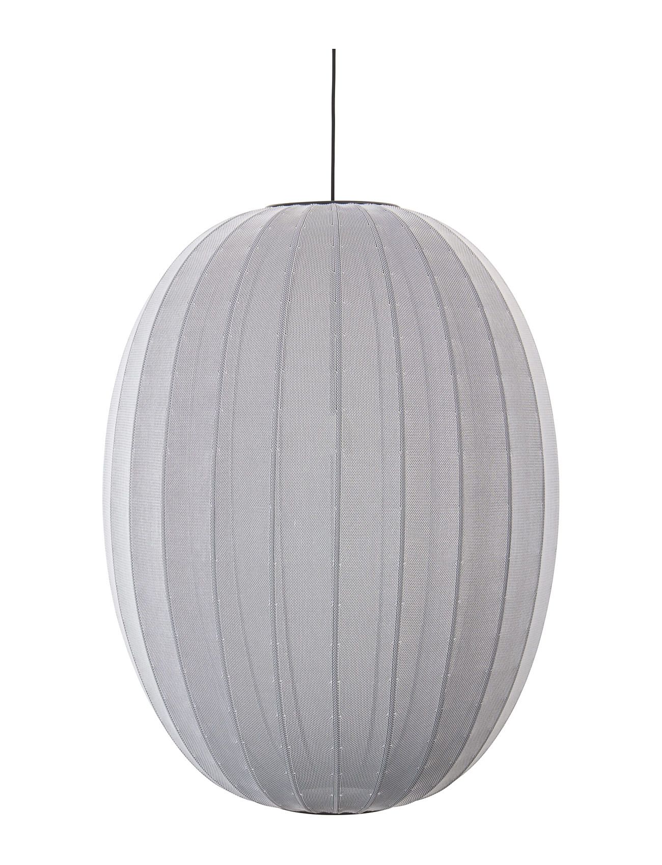 Knit-Wit 65 High Oval Pendant Home Lighting Lamps Ceiling Lamps Pendant Lamps Grey Made By Hand