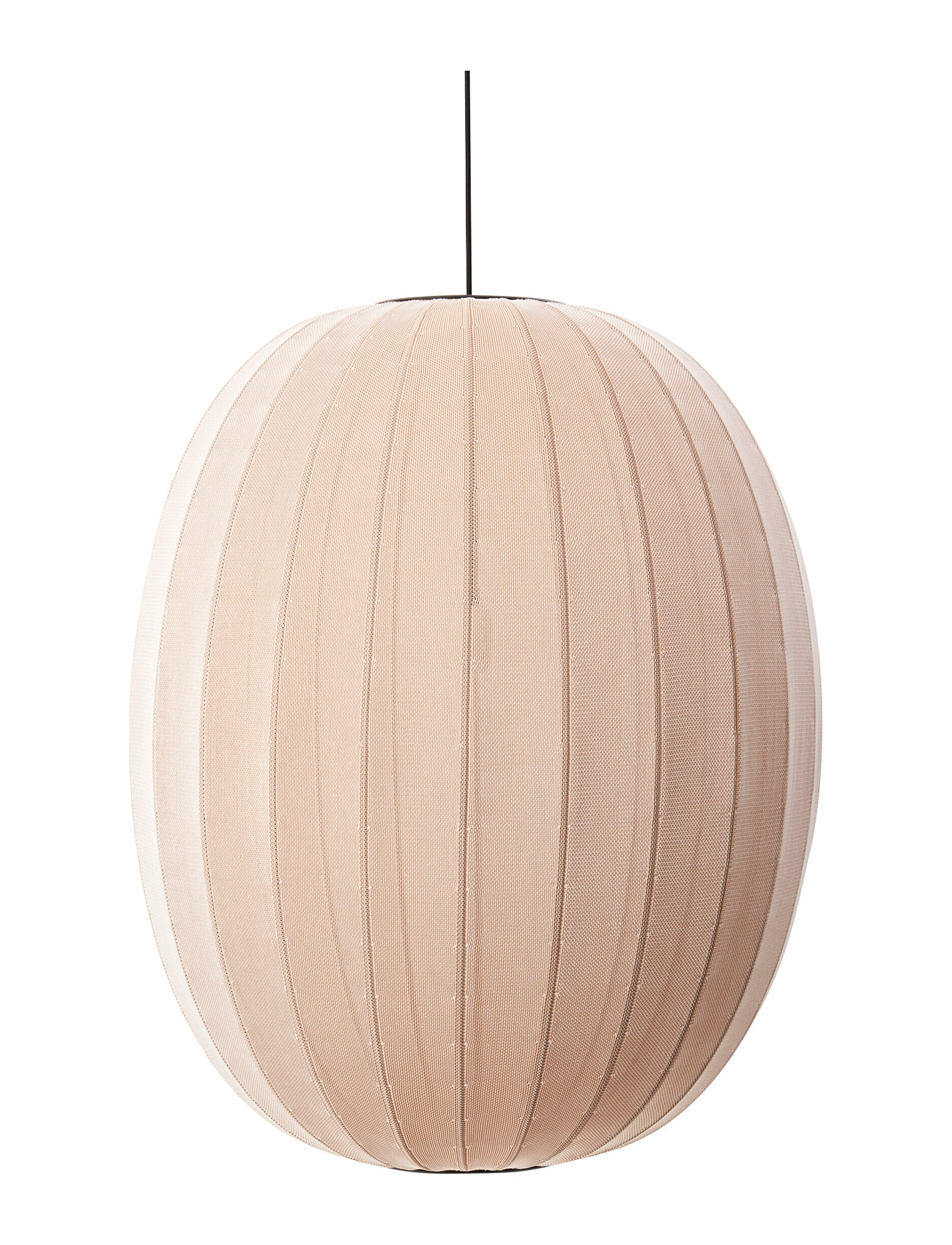 Knit-Wit 65 High Oval Pendant Home Lighting Lamps Ceiling Lamps Pendant Lamps Beige Made By Hand