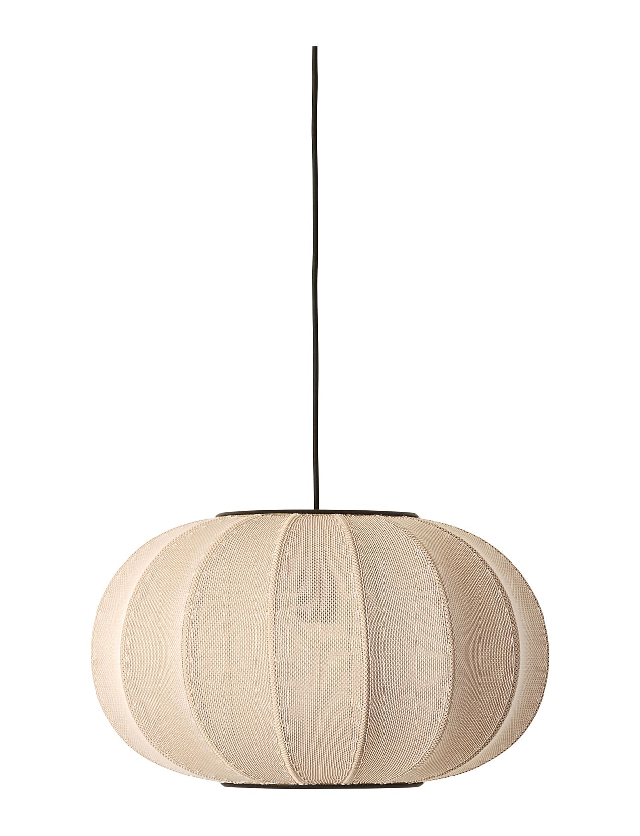 Knit-Wit 45 Oval Pendant Home Lighting Lamps Ceiling Lamps Pendant Lamps Beige Made By Hand
