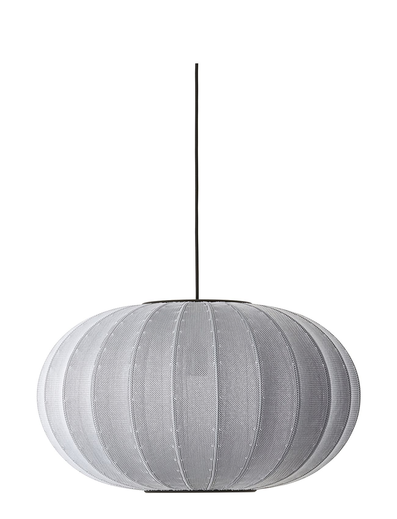 Knit-Wit 57 Oval Pendant Home Lighting Lamps Ceiling Lamps Pendant Lamps Grey Made By Hand