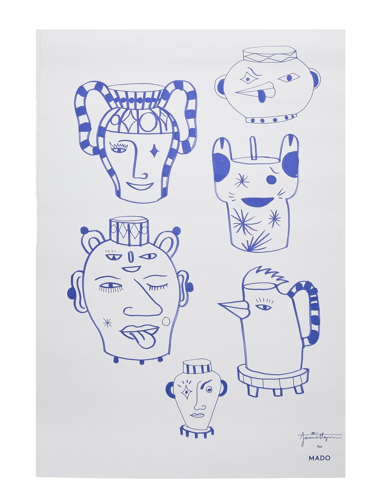 Pots & Vases - Blue - 50X70 Blue MADO