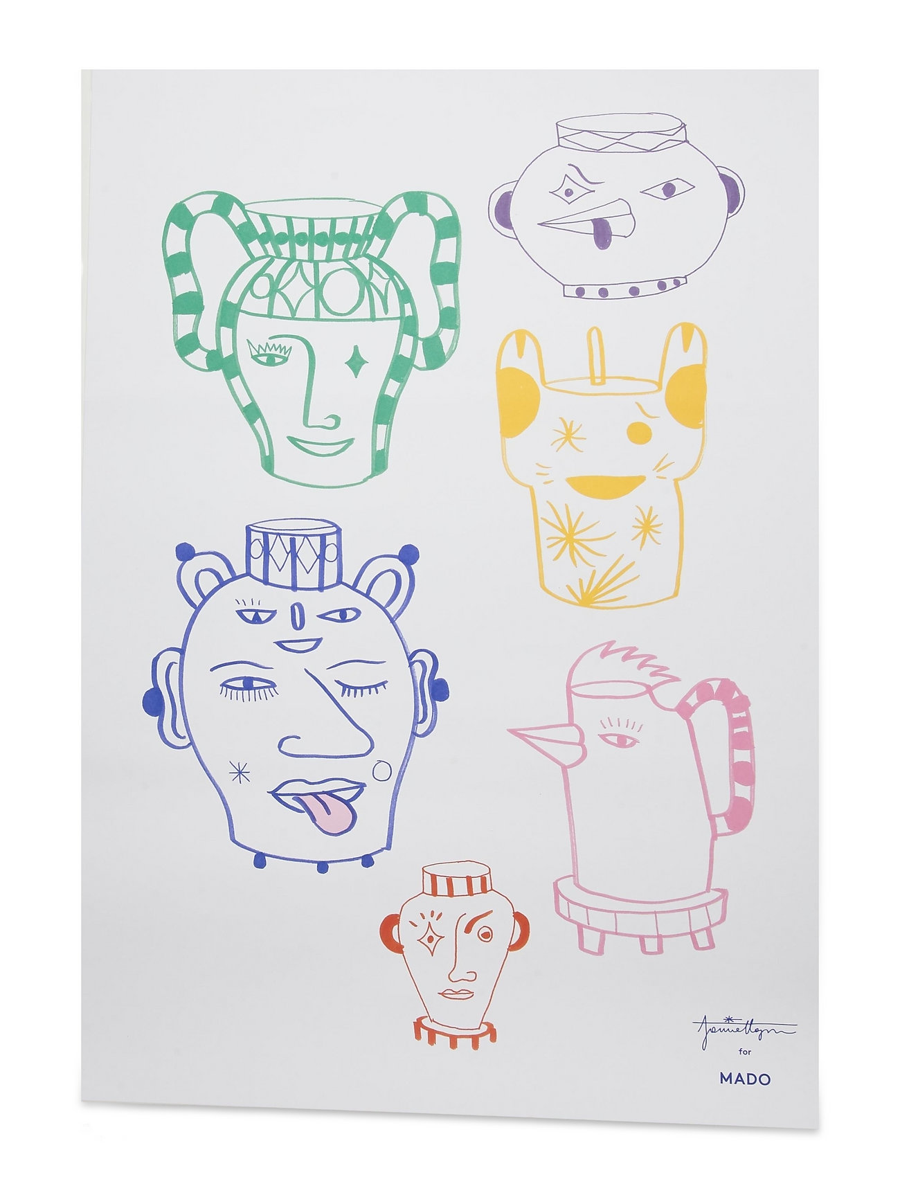 Pots & Vases - Multi - 50X70 Patterned MADO