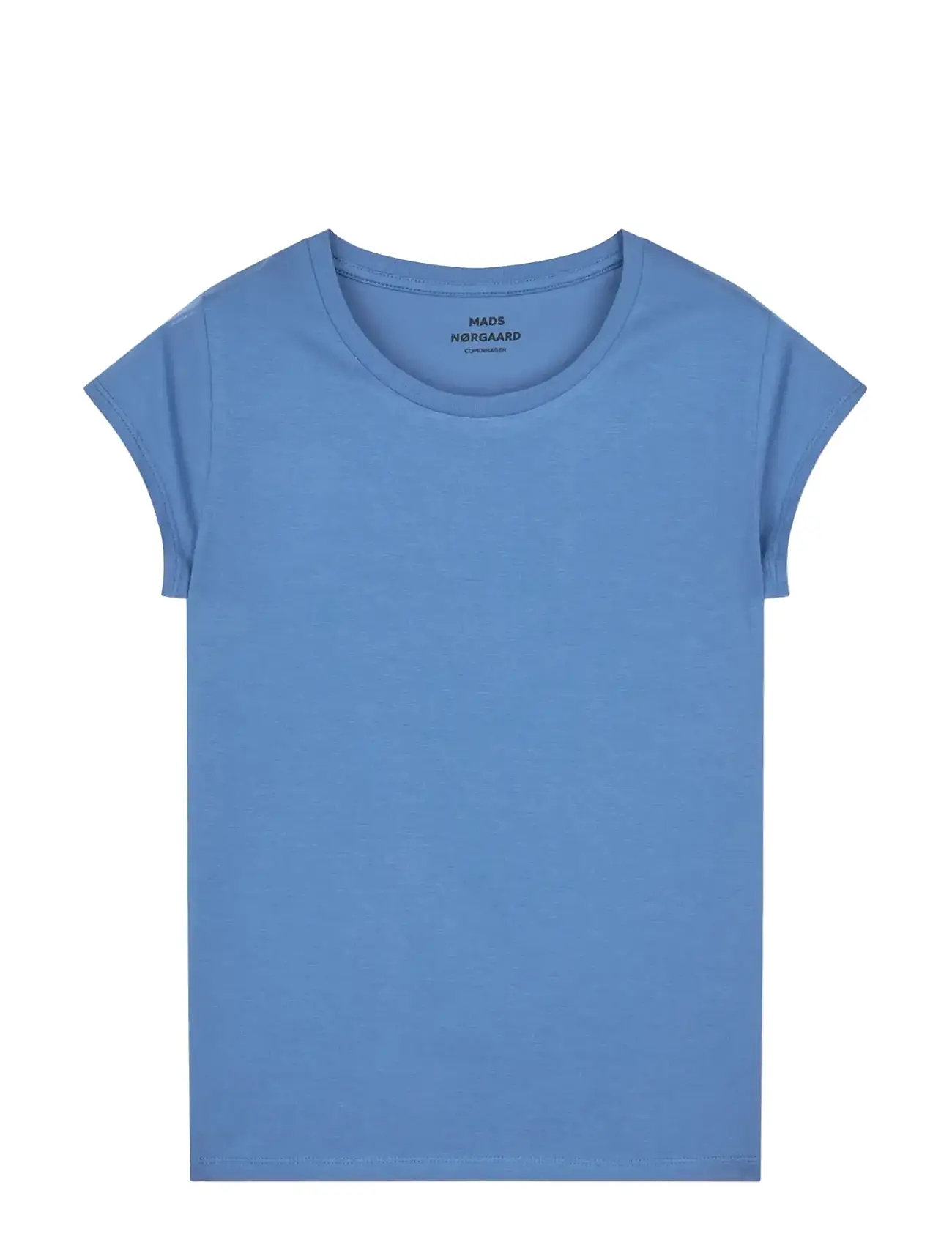 Mads Nørgaard Fine Jersey Teasy Tee Fav, L, Blue, T-Shirts & Toppe > Kortærmede, Dame
