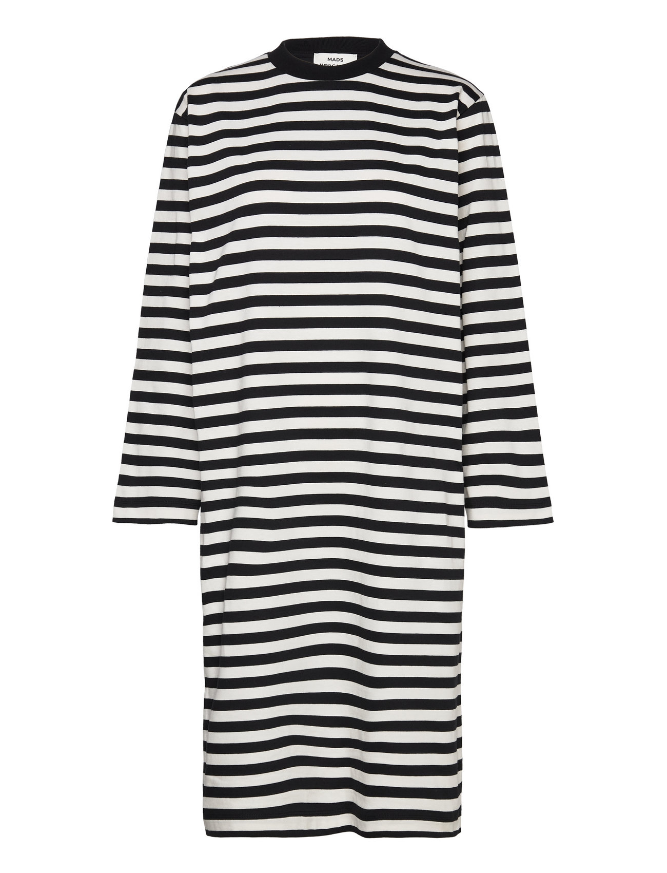 Heavy Single Stripe Nolly Dress Dresses T-shirt Dresses Black Mads Nørgaard