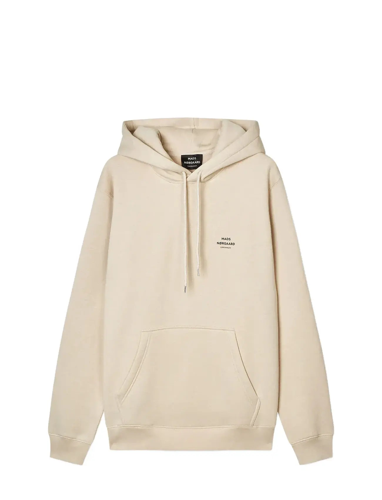 Mads Nørgaard Standard Hoodie Logo Sweat, L, Cream, Sweatshirts & Hoodies - Hoodies, Herre