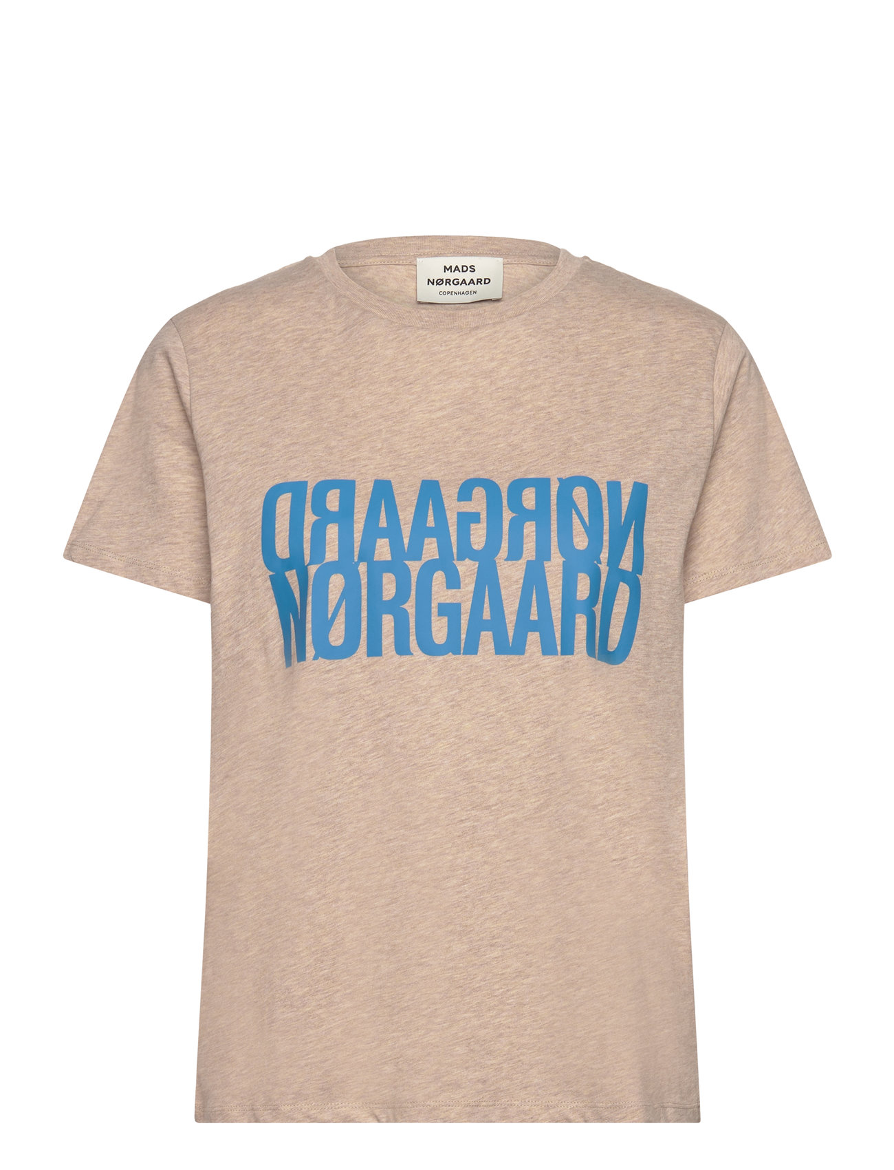Single Organic Trenda P Tee Tops T-shirts & Tops Short-sleeved Beige Mads Nørgaard