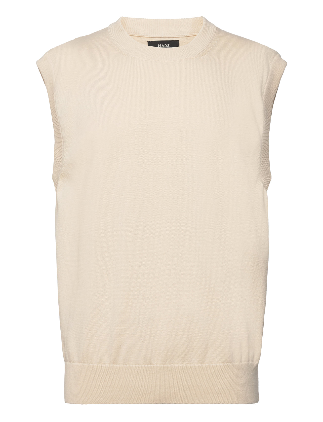 Tight Cotton William Vest Tops Knitwear Knitted Vests Cream Mads Nørgaard