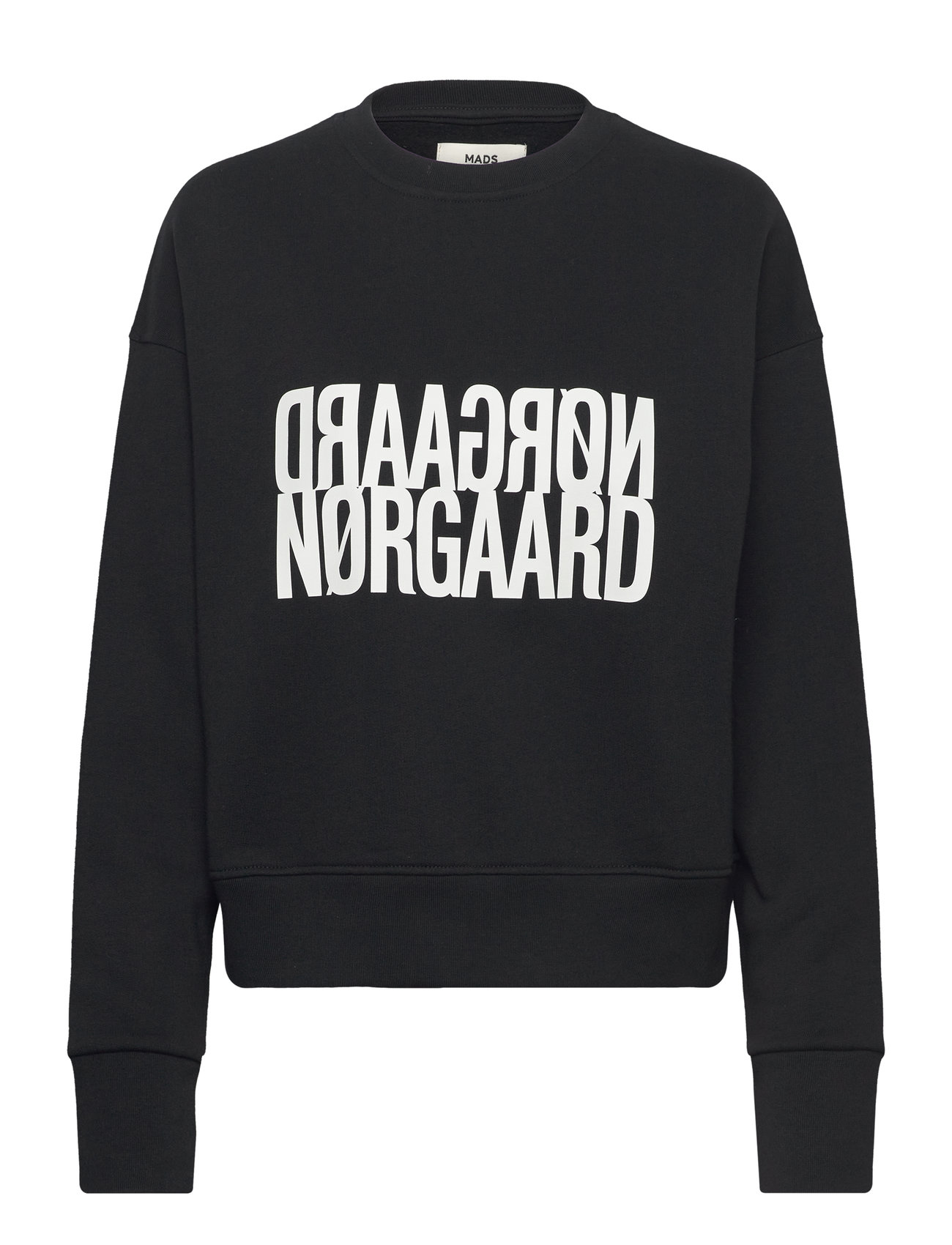 Organic Sweat Tilvina Sweatshirt Tops Sweatshirts & Hoodies Sweatshirts Black Mads Nørgaard