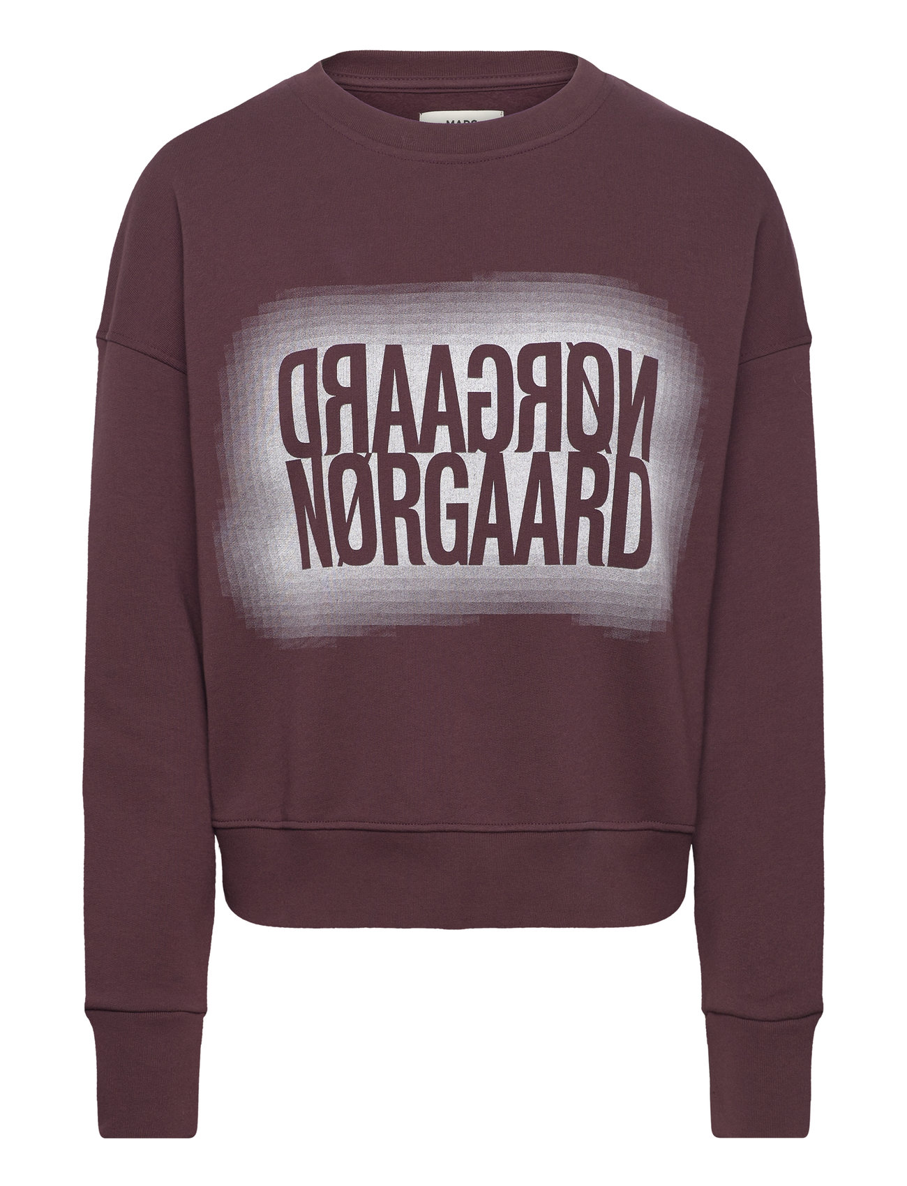 Organic Sweat Tilvina Sweatshirt Tops Sweatshirts & Hoodies Sweatshirts Burgundy Mads Nørgaard