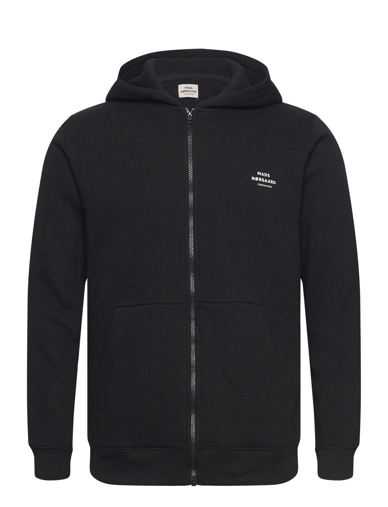 Standard Hudini Zip Sweatshirt Tops Sweatshirts & Hoodies Hoodies Black Mads Nørgaard