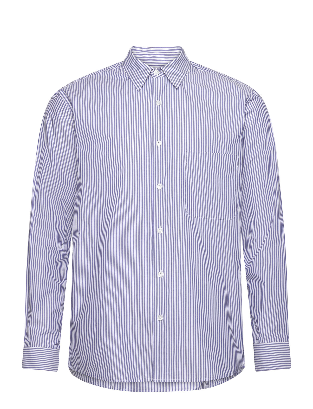 Organic Cotton Poplin Sune Shirt Blue Mads Nørgaard 165192