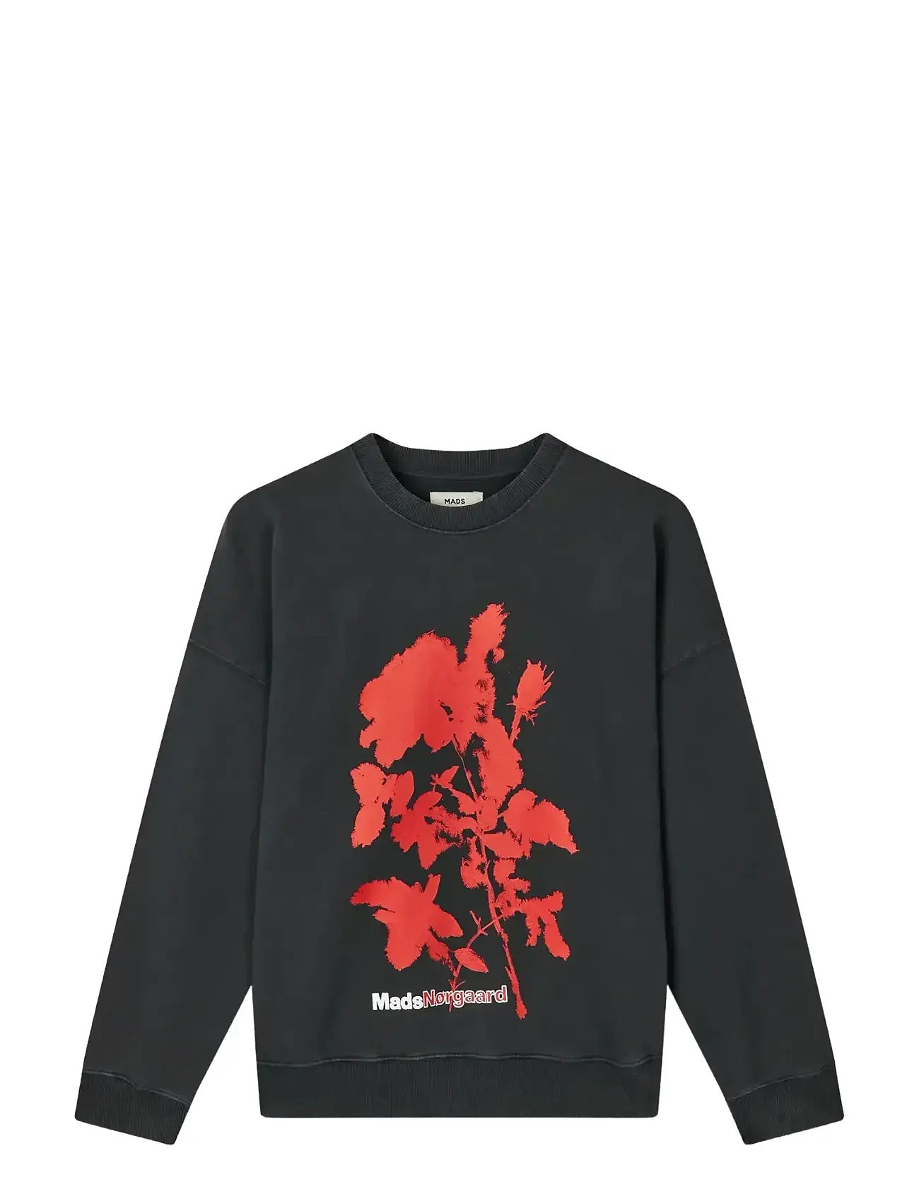 Mads Nørgaard Compact Cotton Atli Sweatshirt, XS, Black, Sweatshirts & Hættetrøjer > Sweatshirts, Dame