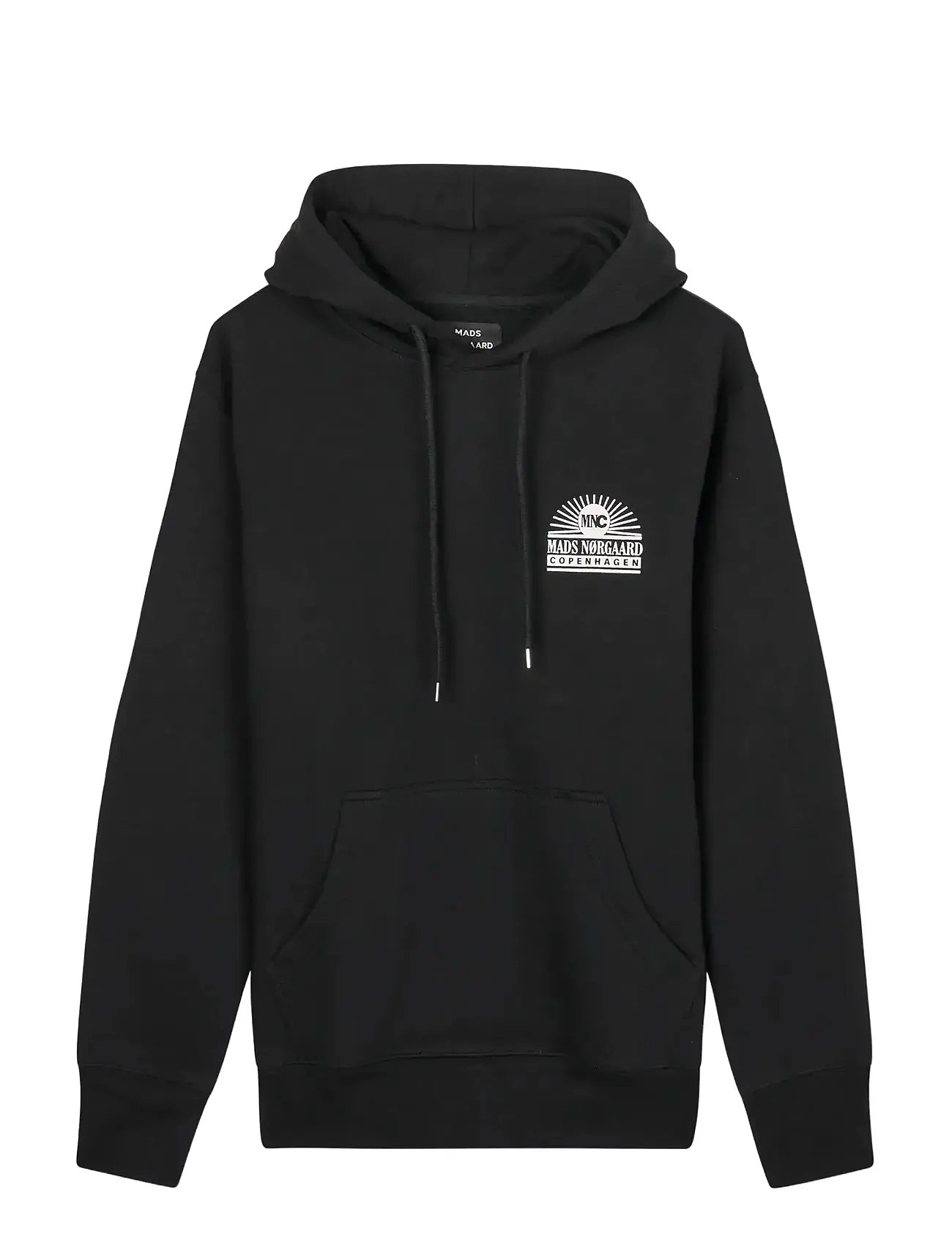 Mads Nørgaard Compact Cotton Play Hoody, XL, Black, Sweatshirts & Hættetrøjer > Hættetrøjer, Herre