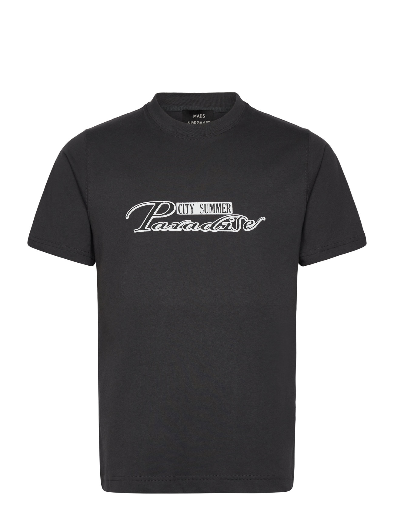 MADS NØRGAARD Baumwolle Jersey Frode Paradise Tee Schwarz - L - Herren