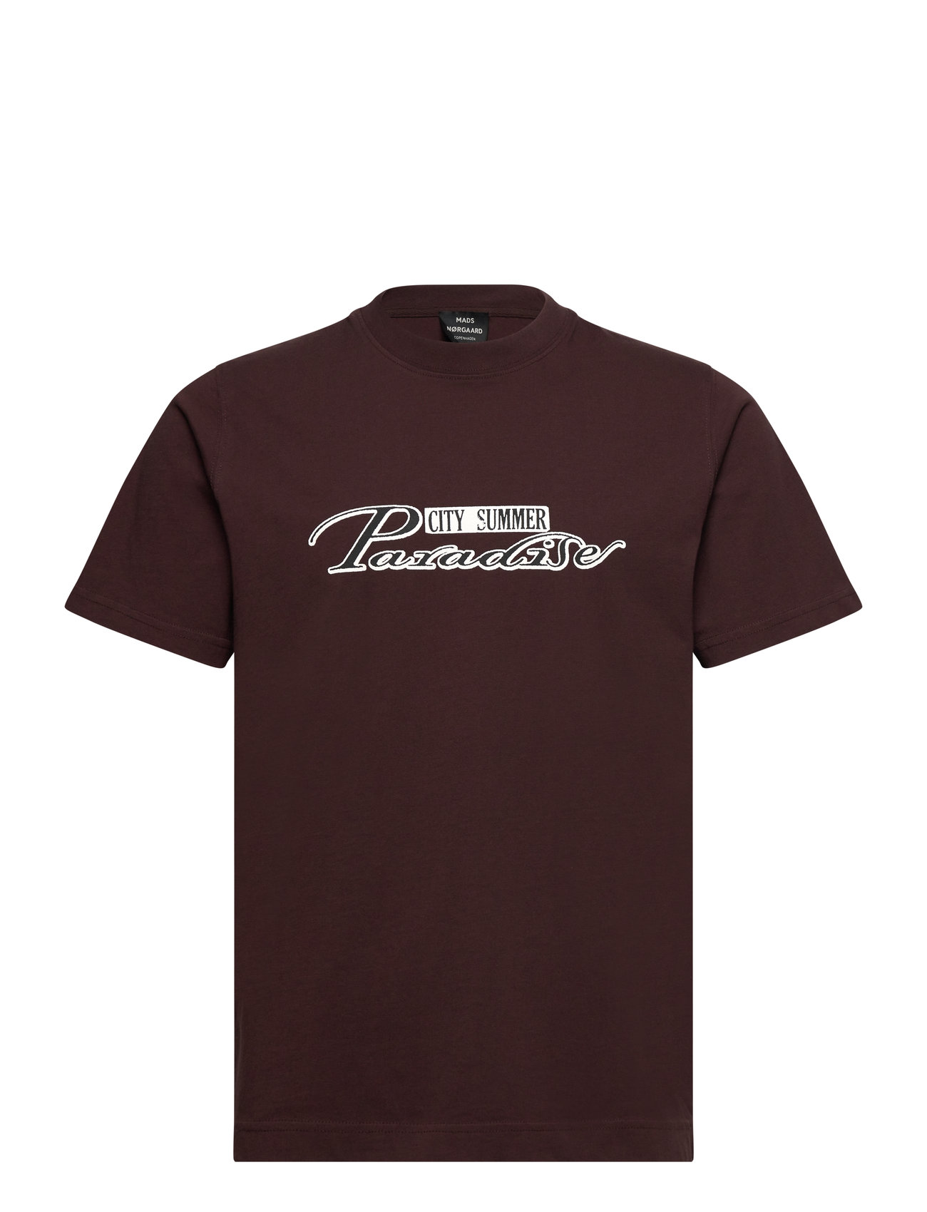MADS NØRGAARD Baumwolle Jersey Frode Paradise Tee Braun - M - Herren