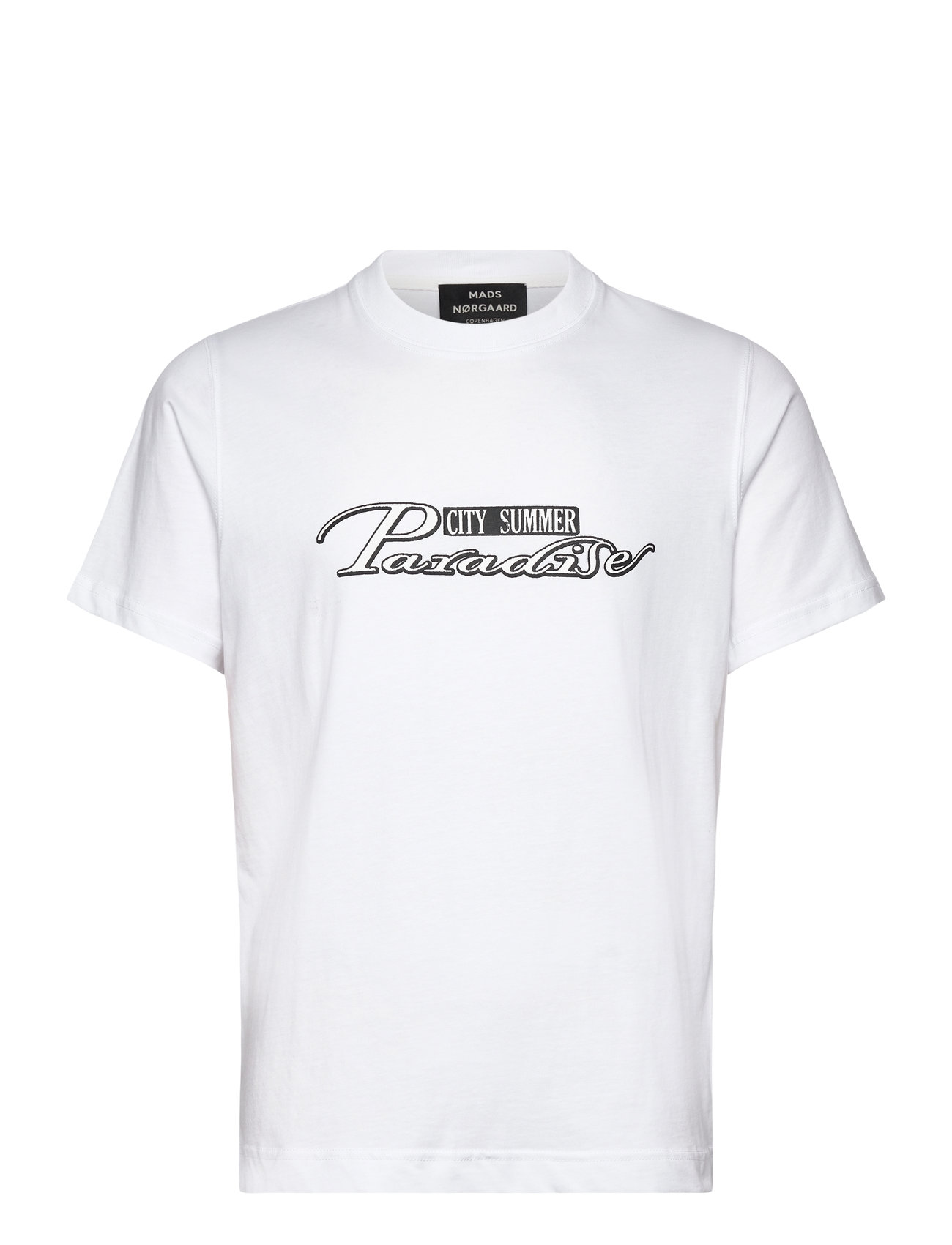MADS NØRGAARD Baumwolle Jersey Frode Paradise Tee Weiß - M - Herren