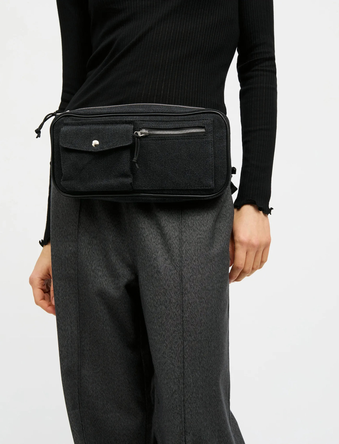 Mads Nørgaard Boutique Washed Carni Bag, One Size, Black, Tasker > Bum Bags, Dame