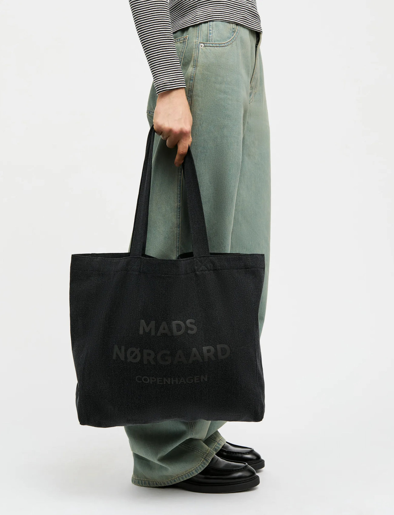 Mads Nørgaard Boutique Washed Athene Bag, One Size, Black, Tasker > Shoppere, Dame