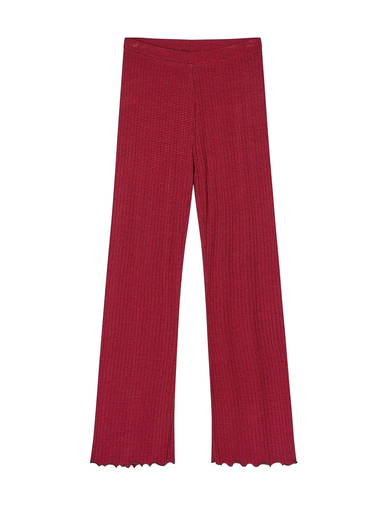 MADS NØRGAARD 5X5 Stripe Lonnie Hosen Rot - S - Damen