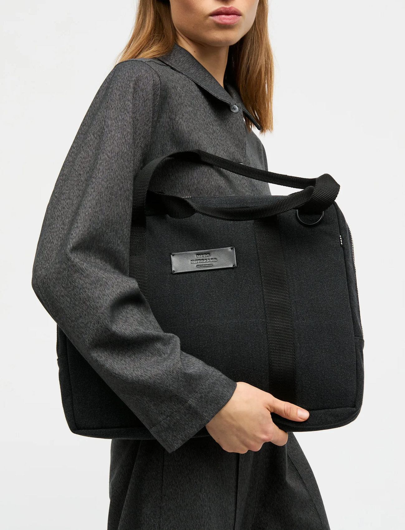 Mads Nørgaard Boutique Washed Computer Bag, One Size, Grey, Tasker > Små Skuldertasker-Crossbody-Tasker, Dame