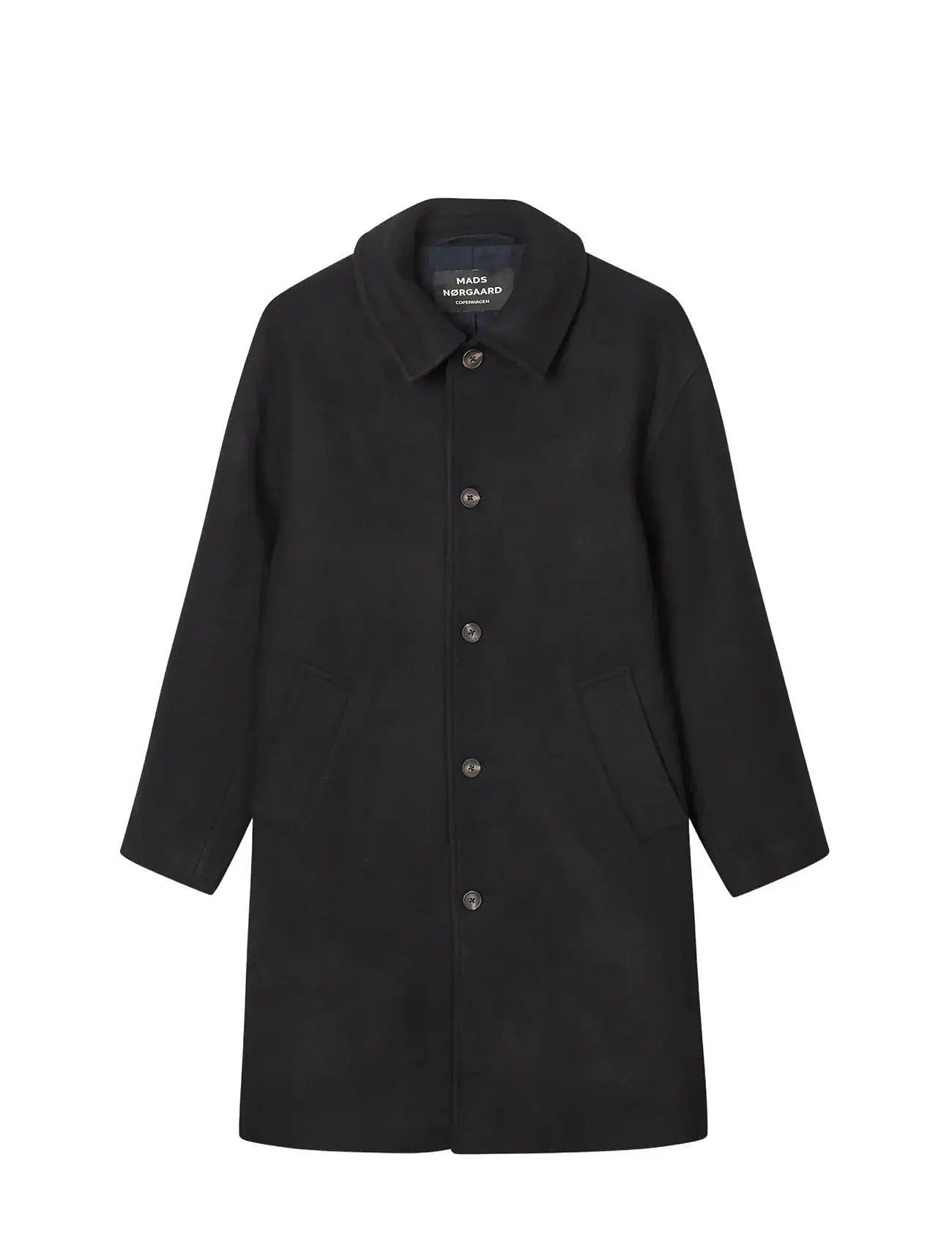 MADS NØRGAARD Compact Wolle Curtis Mantel Schwarz - 48 - Herren