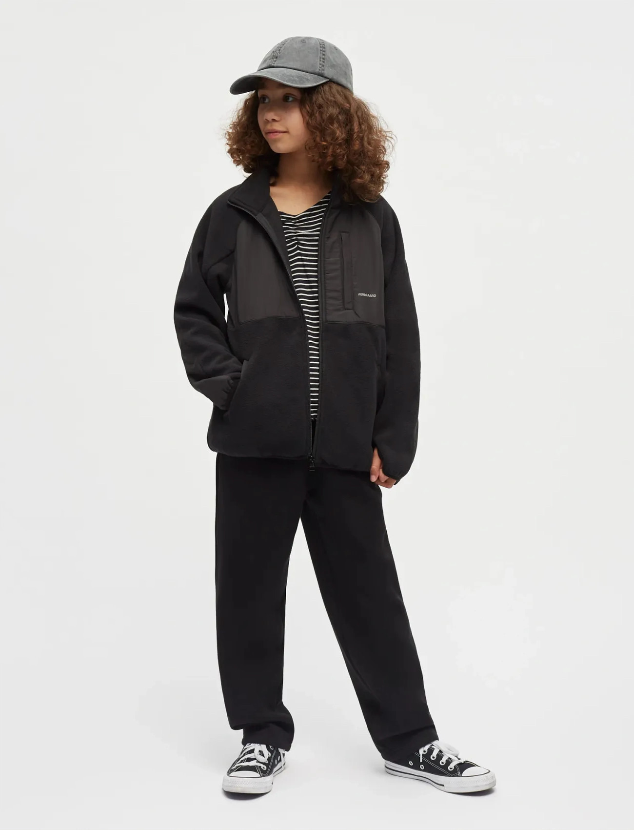 Mads Nørgaard Soft Fleece Taki Jacket, 176, Black, Yderbeklædning Af Fleece > Fleecejakker, Børn