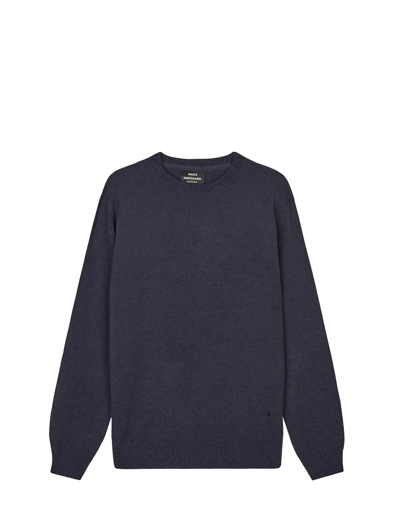 MADS NØRGAARD Super Wolle Karsten Knit Navy - M - Herren
