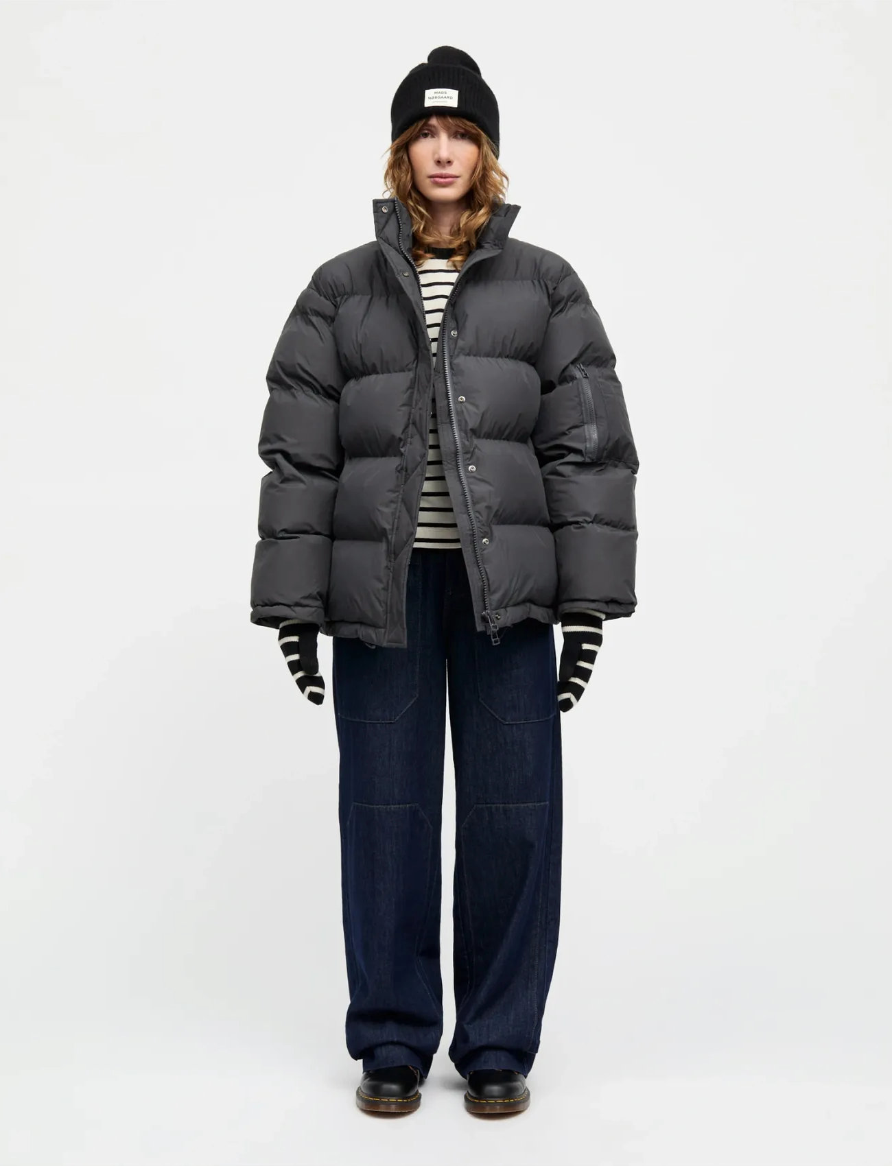 Mads Nørgaard Light Ripstop Jenkis Jacket, XS, Grey, Jakker > Vatteret Jakke, Dame