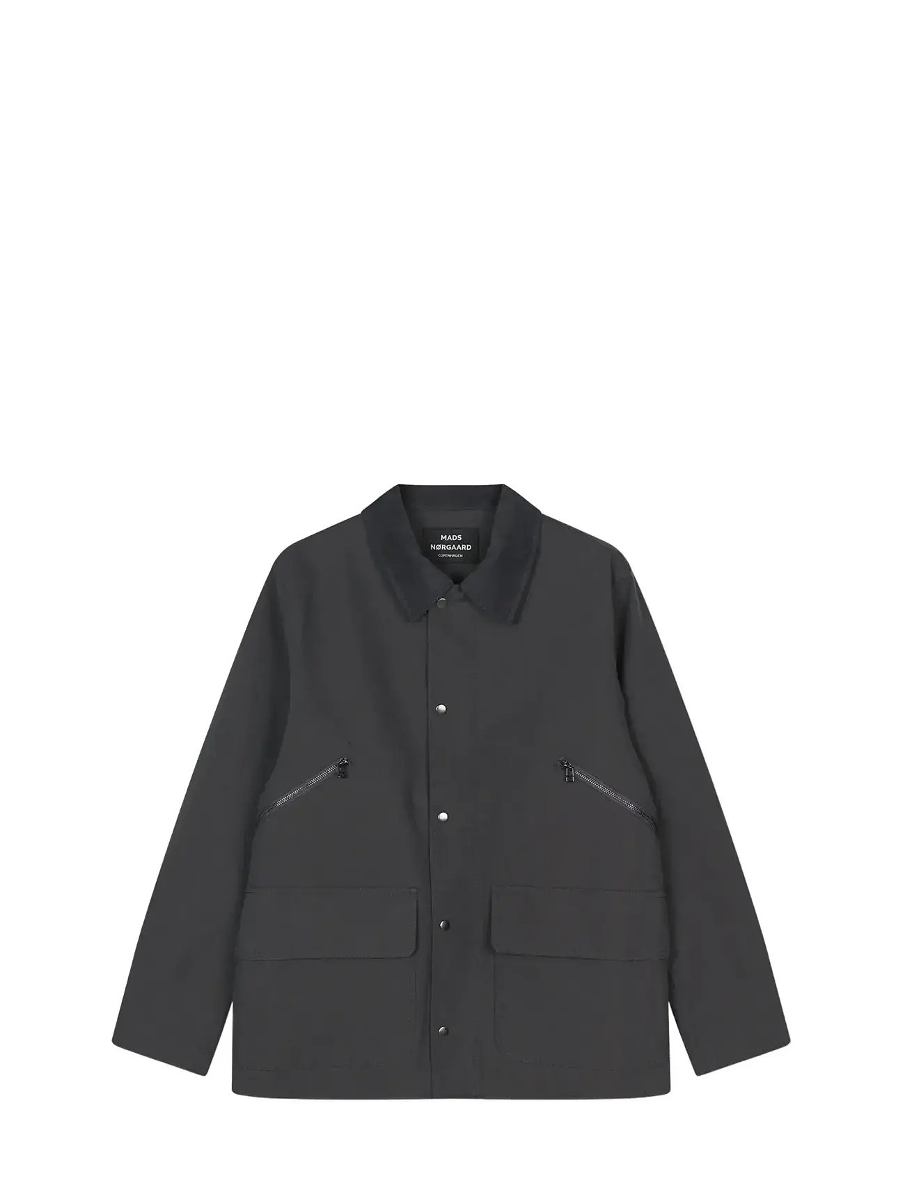 MADS NØRGAARD Repellent Weave Wilson Zip Jacke Grau - S - Herren