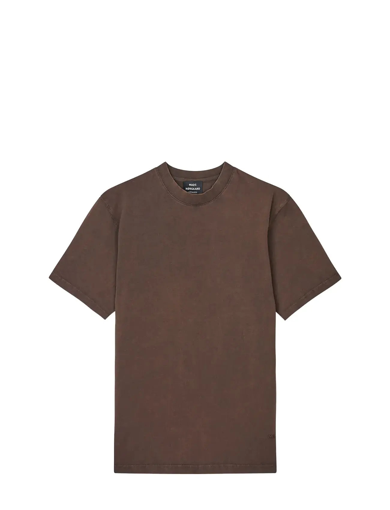 MADS NØRGAARD Combed Jersey Dye Thorbjørn Tee Braun - M - Herren