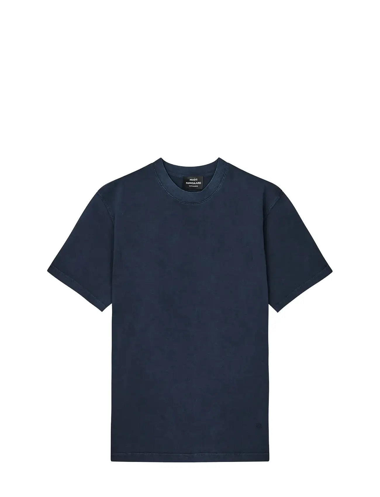 MADS NØRGAARD Combed Jersey Dye Thorbjørn Tee Navy - M - Herren