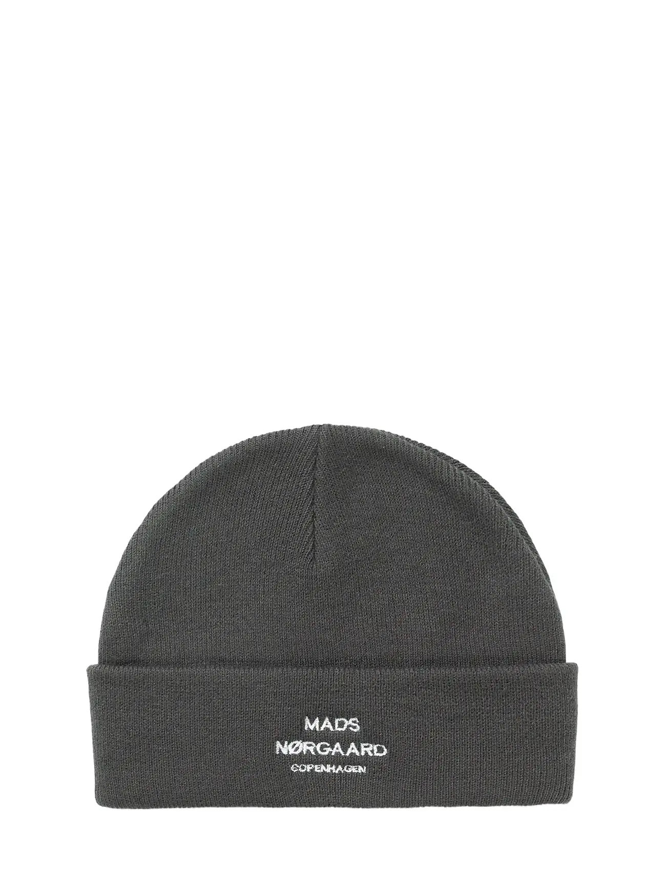 MADS NØRGAARD Isak Ambas Logo Pudelmütze Grau - One Size - Herren