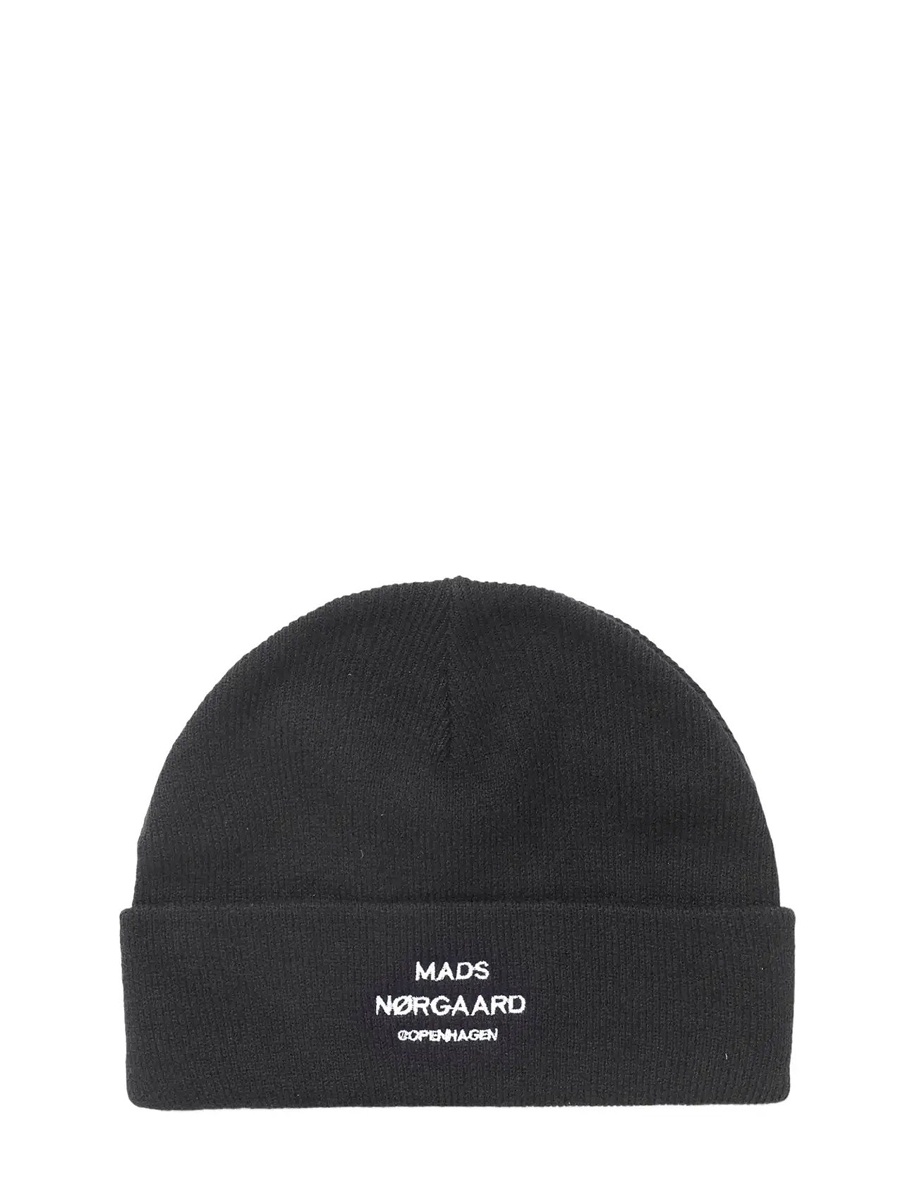MADS NØRGAARD Isak Ambas Logo Pudelmütze Schwarz - One Size - Herren