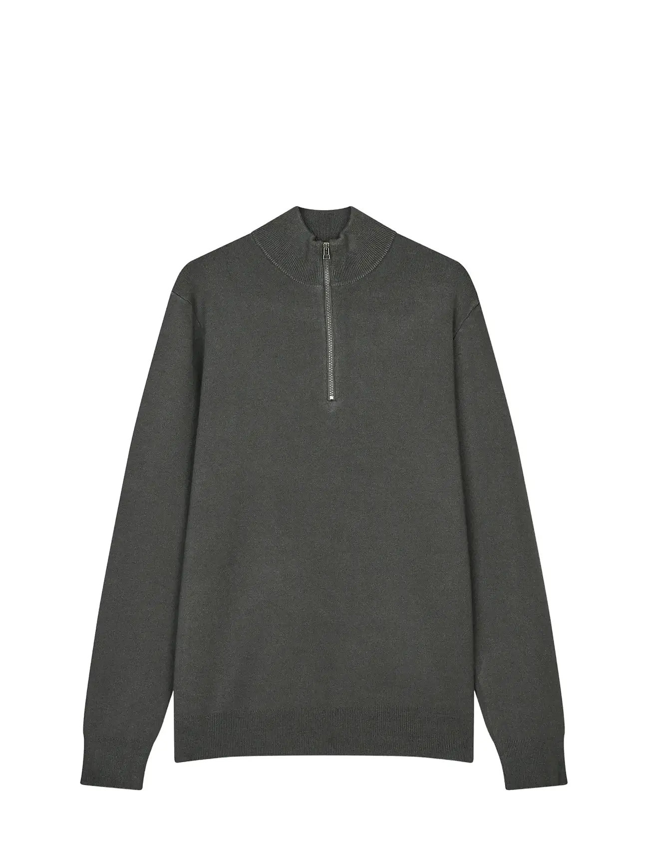 MADS NØRGAARD Urban Chase Half Zip Knit Grau - M - Herren