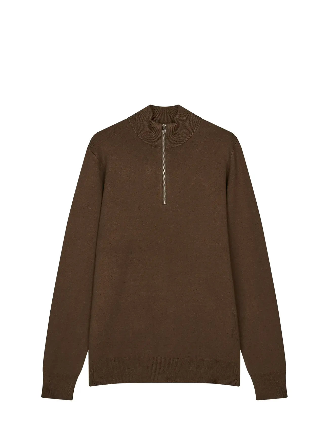 MADS NØRGAARD Urban Chase Half Zip Knit Braun - L - Herren
