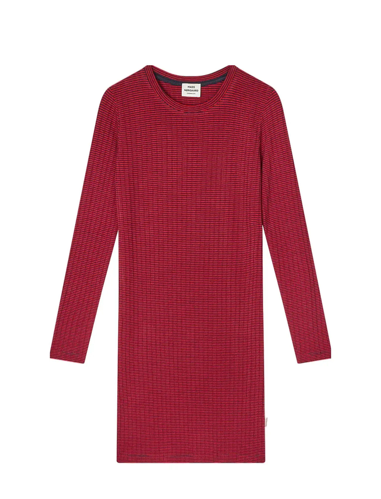 MADS NØRGAARD 5X5 Klassisch Stripe Dubina Kurz Kleid Rot - 176 - Kinder