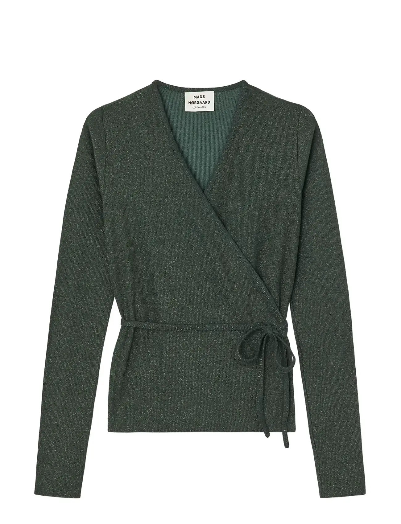 MADS NØRGAARD 2X2 Lurex Susi Ls Oberteil Grün - M - Damen