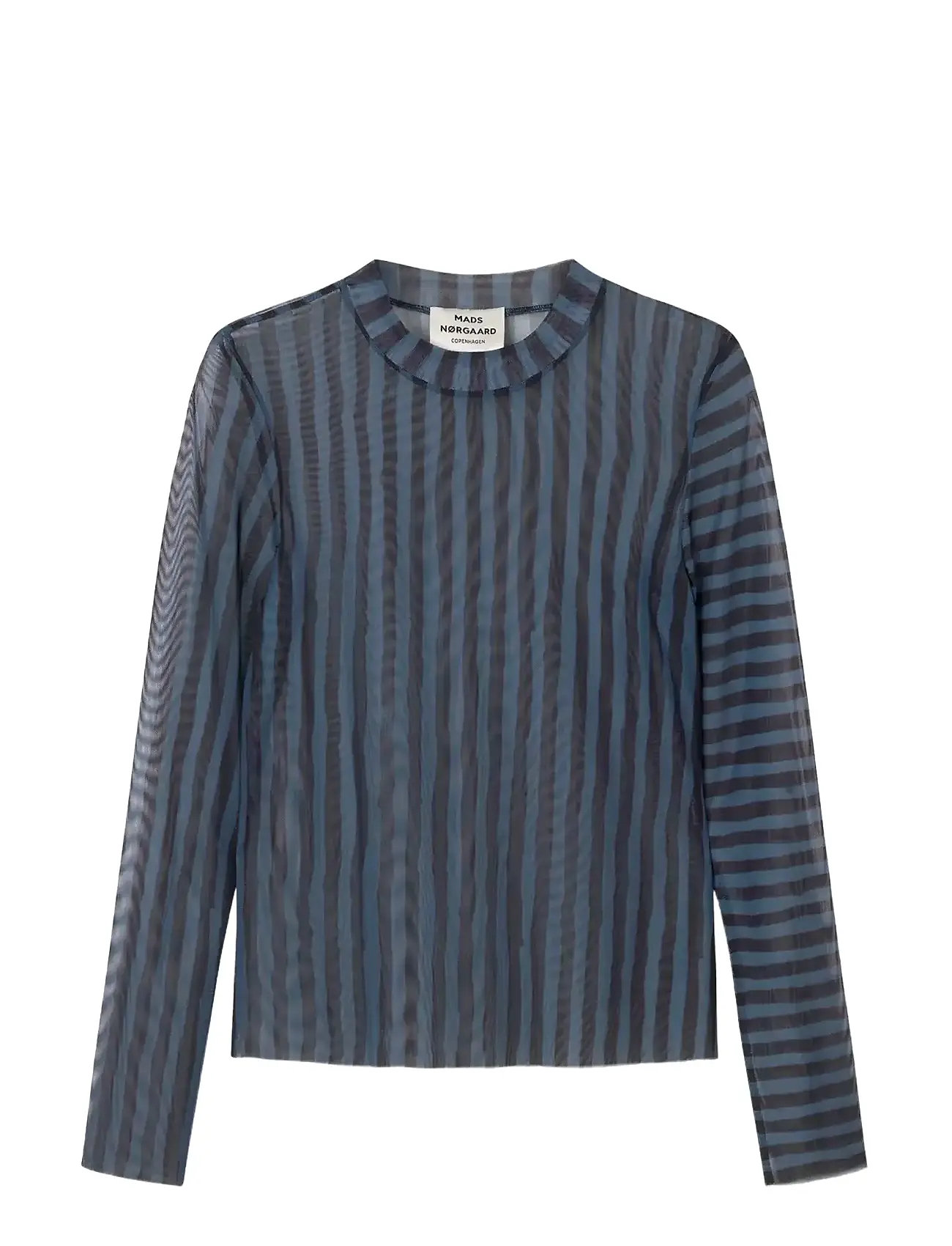 MADS NØRGAARD My Mesh Mia Oberteil Aop Blau - S - Damen