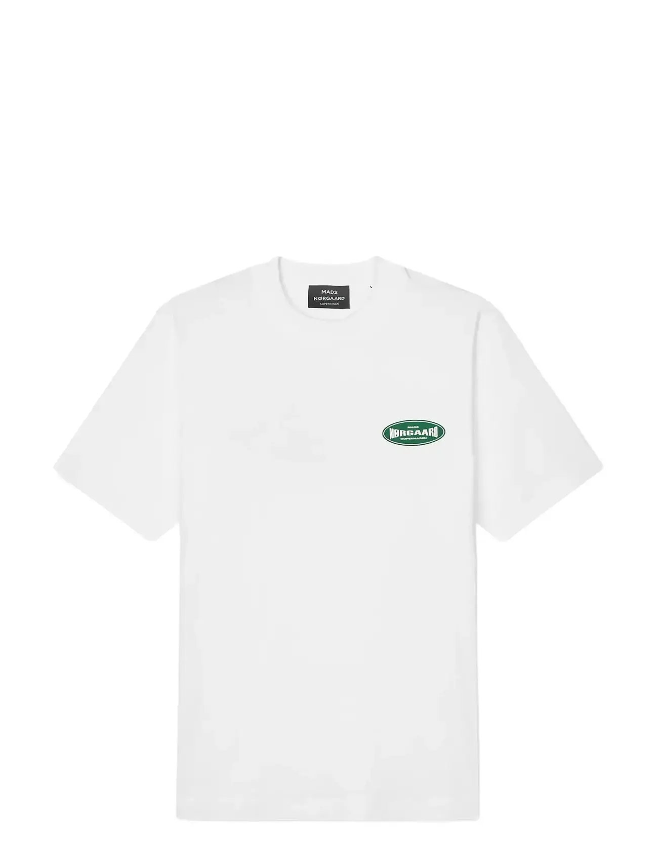 MADS NØRGAARD Baumwolle Jersey Big Logo Frode Tee Weiß - M - Herren