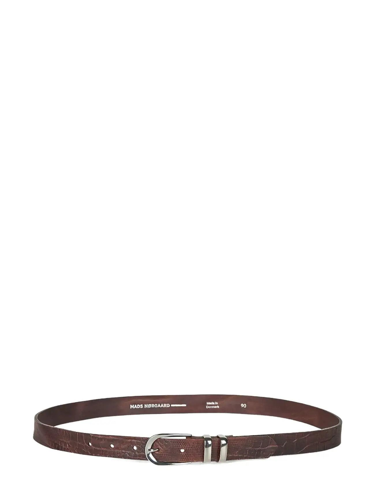 Mads Nørgaard Croc Berry Belt, 95, Brown, Belts > Casual Belt, Dame