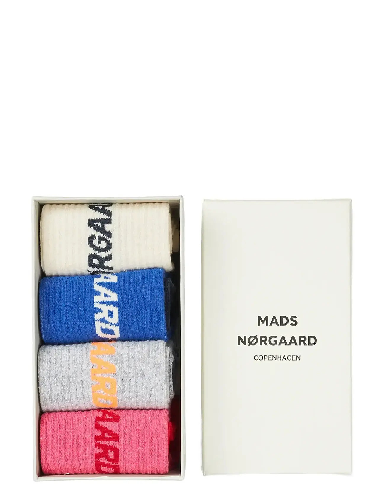 Mads Nørgaard Sock Box Logo Stepper, One Size, Multi/patterned, Sokker > Almindelige Sokker, Dame
