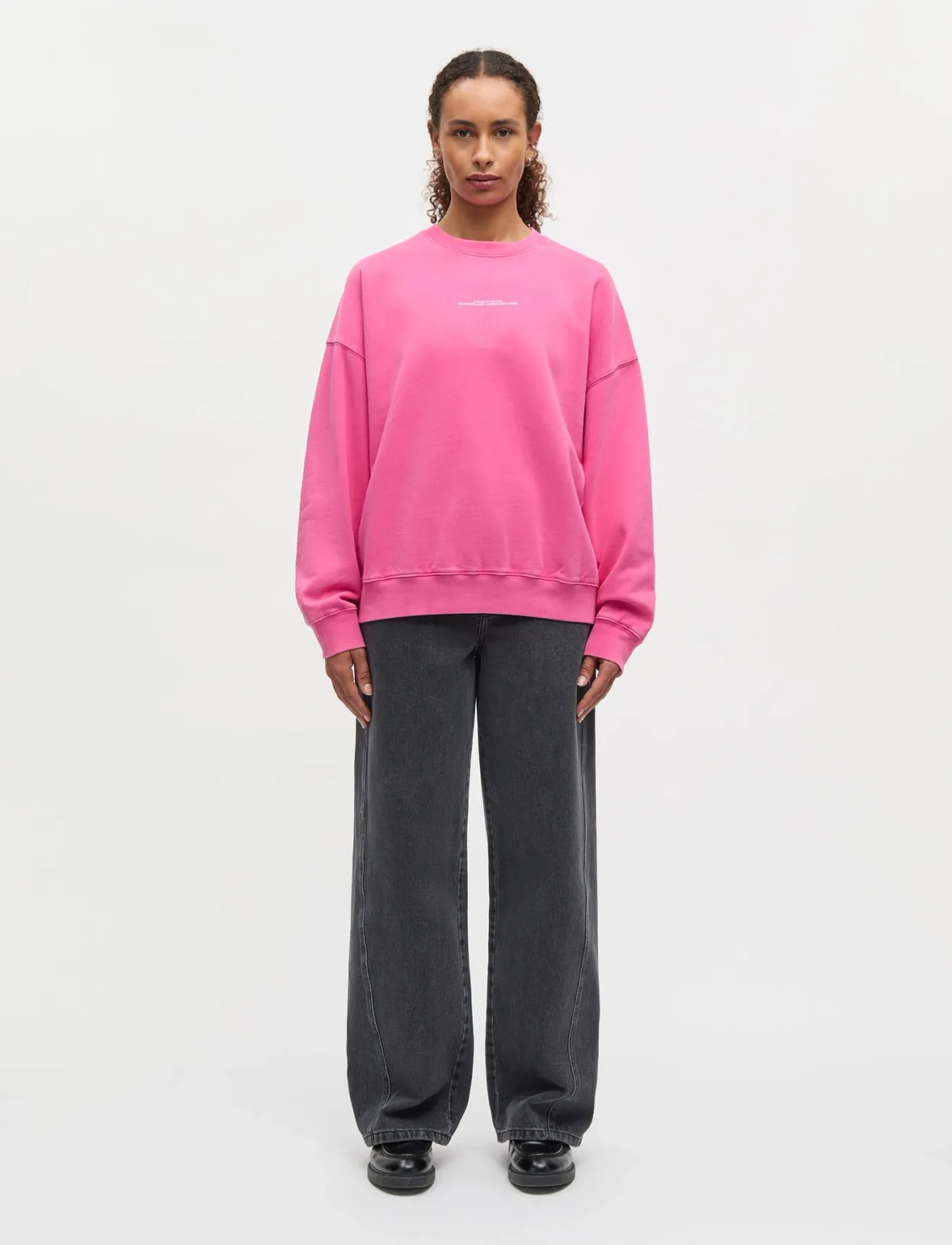 Mads Nørgaard Compact Cotton Atli Sweatshirt, XS, Pink, Sweatshirts & Hættetrøjer > Sweatshirts, Dame