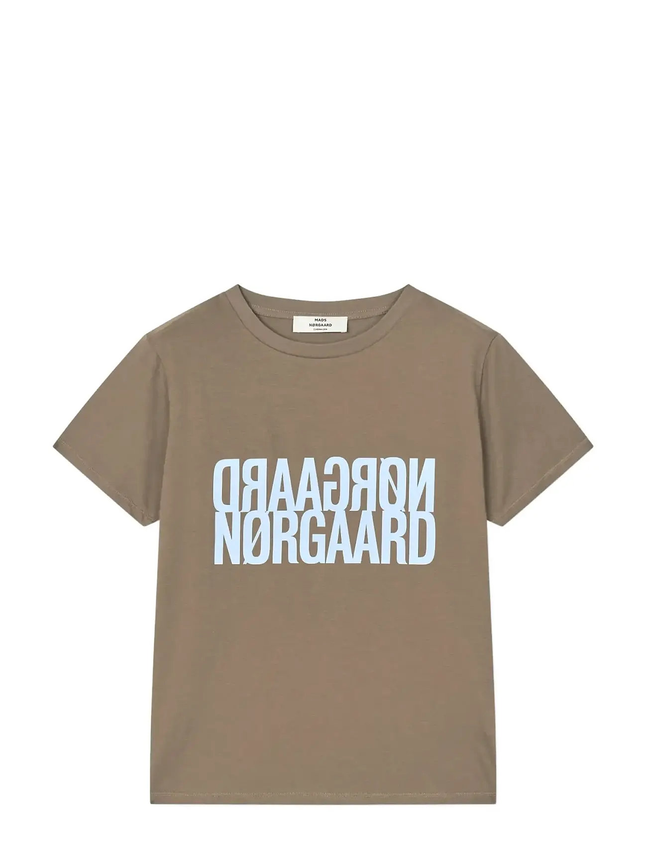Mads Nørgaard Single Cotton Trenda P Tee, L, Brown, T-Shirts & Toppe > Kortærmede, Dame