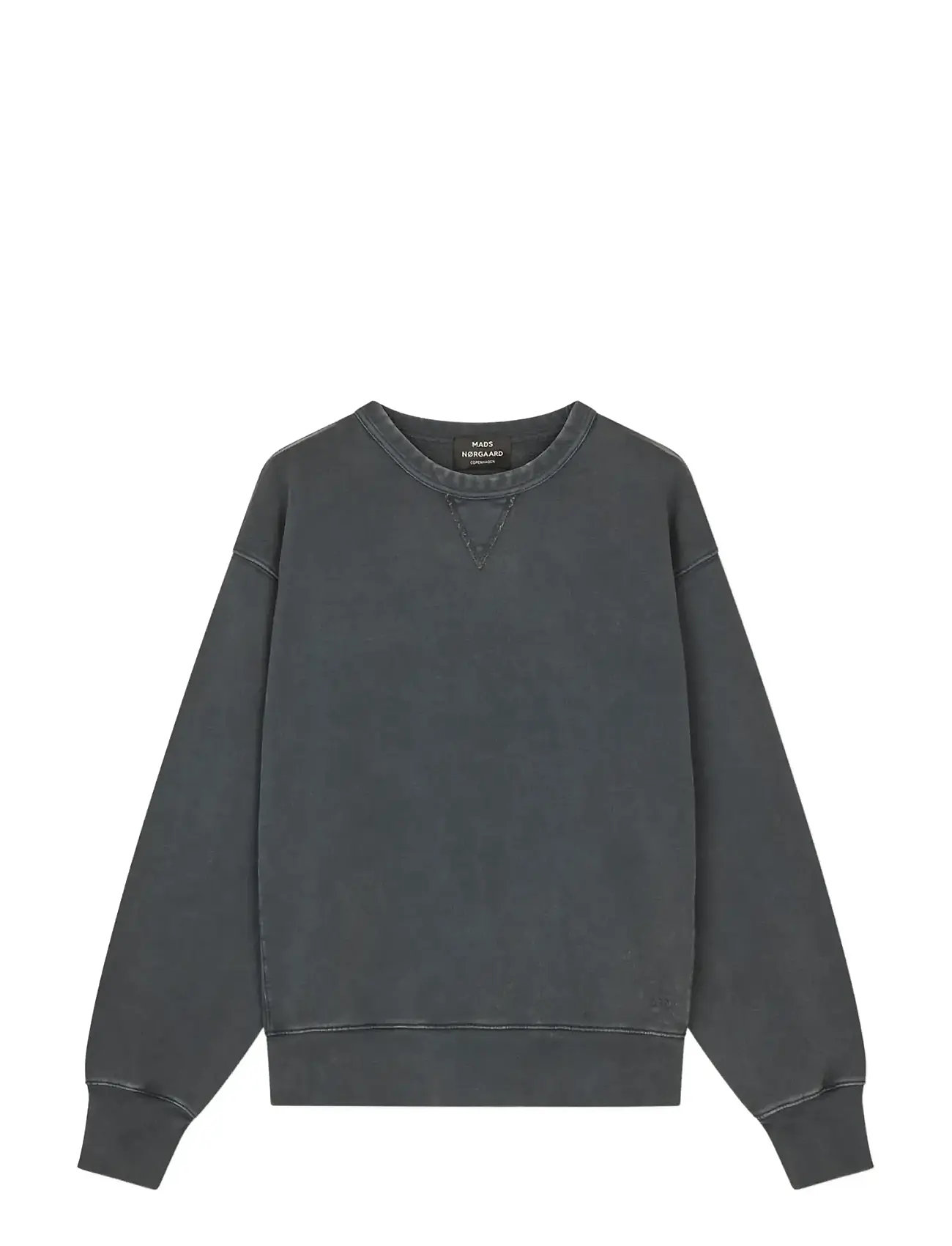 Mads Nørgaard Compact Cotton Crew Sweat, XXL, Grey, Sweatshirts & Hættetrøjer > Sweatshirts, Herre