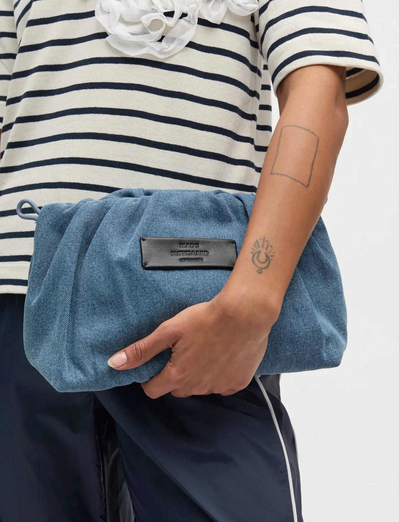 Mads Nørgaard Denimi Moxie Clutch Bag, One Size, Blue, Tasker > Crossbody-Tasker, Dame